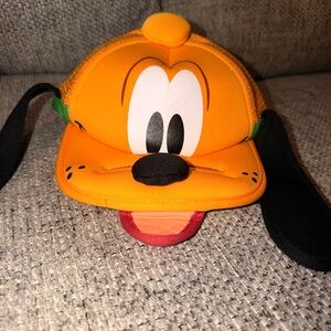 Disney Parks Pluto Face Ears Mesh Foam Adult Baseball Cap Trucker Hat